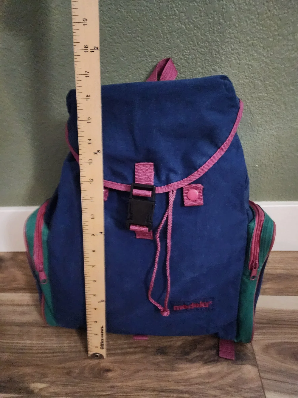 Vintage circa late 1990s Colorblock Backpack / Diaper Bag
